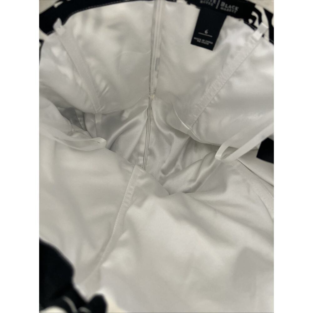 White House Black Market White Black Floral Strapless Sheath Cocktail Dress 6 - Picture 7 of 7